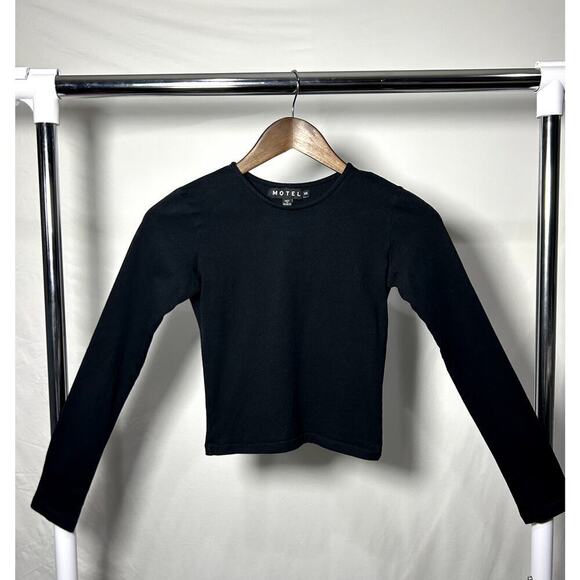 Motel Rocks Tops - Motel Rocks Black Long Sleeve Top